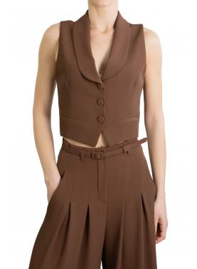 Gilet con rever e bottoni rivestiti Imperial